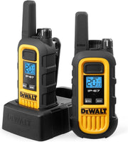 DEWALT DXFRS300 Heavy-Duty Walkie Talkies 2-Pack – 1W IP67 Waterproof Two-Way Radios with USB-C Charging Dock
