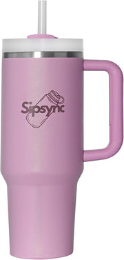 Sipsync FlowState Insulated Stainless Steel Travel Tumbler, Purple, 40 oz