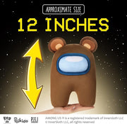 Among Us Huggable Plush Brown Bear Crewmate by Toikido & PMI – Soft Stuffed Character Toy with Display Box