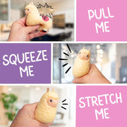 Boxer Gifts Calma Llama Silicone Squeeze Fidget Toy, Cream
