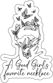 VIETSUN A Good Girl's Favorite Necklace Sticker – 3-Inch Bookish Dark Romance Decal