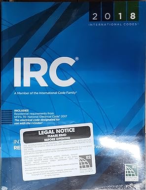 2018 International Residential Code (IRC) for One- and Two-Family Dwellings – Paperback, ICC Series