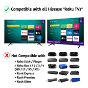 ULTRA PARTS Replacement Remote Control for Hisense Roku Smart 4K TVs with Streaming Shortcut Buttons