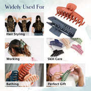 Large Hair Claw Clips Set– Strong Hold, Matte Finish, Assorted Colours | Women's Hair Accessorie