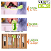 Allstar Innovations Clever Tongs 2-in-1 Spatula & Tongs, 4-Pack