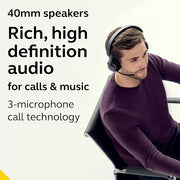 Jabra Evolve2 65 Wireless Bluetooth Headset with Microphone – USB-C, Black