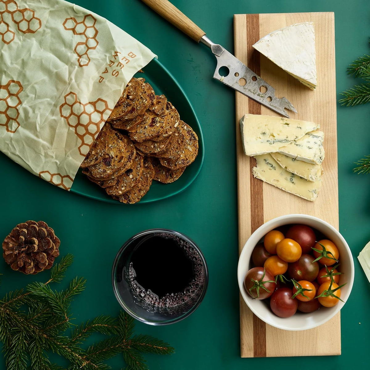 Bee’s Wrap Beeswax Wrap Pack of 3 | Reusable Eco-Friendly Food Storage Wraps