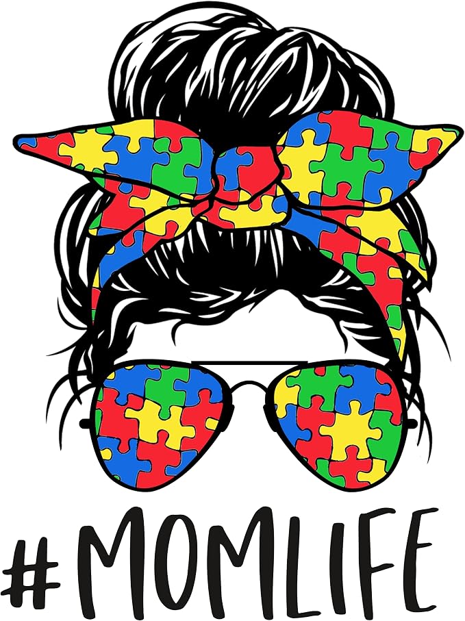 flyyBuyy Autism Mom Life Sticker – Decorative Autism Awareness Decal