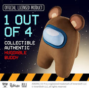 Among Us Huggable Plush Brown Bear Crewmate by Toikido & PMI – Soft Stuffed Character Toy with Display Box
