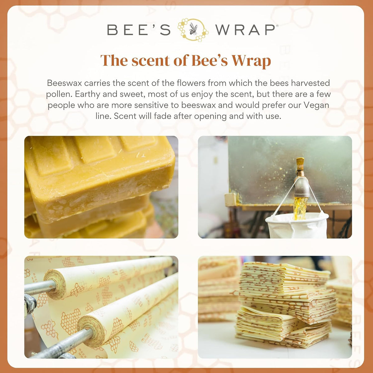 Bee’s Wrap Beeswax Wrap Pack of 3 | Reusable Eco-Friendly Food Storage Wraps
