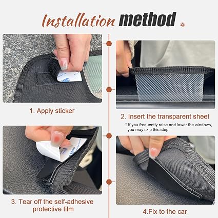 Doglemi 2-Pack Dog Car Door Protector – Universal Fit, 26x21.3", Anti-Scratch, Waterproof Black Oxford Cover