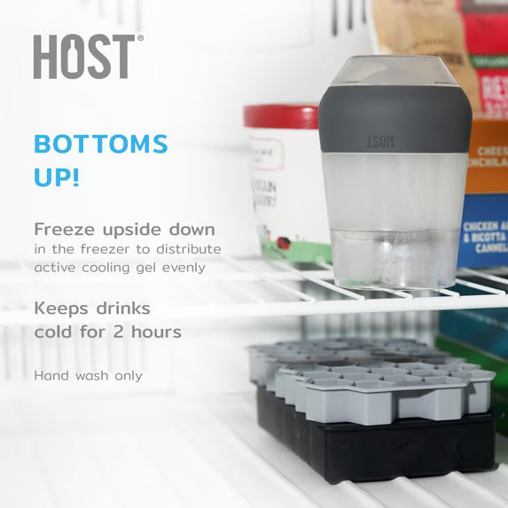 HOST Champagne FREEZE Cooling Cups, Blush Tint, 9 oz – Set of 2