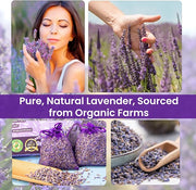Zidina Dried Lavender Sachet Bags for Drawers, Closets & Home – 14 Pack