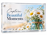 XYBP XY-8503 Magnetic Acrylic Photo Frame & Tabletop Sign Holder – 4 × 6 Inch, Clear