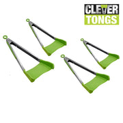 Allstar Innovations Clever Tongs 2-in-1 Spatula & Tongs, 4-Pack