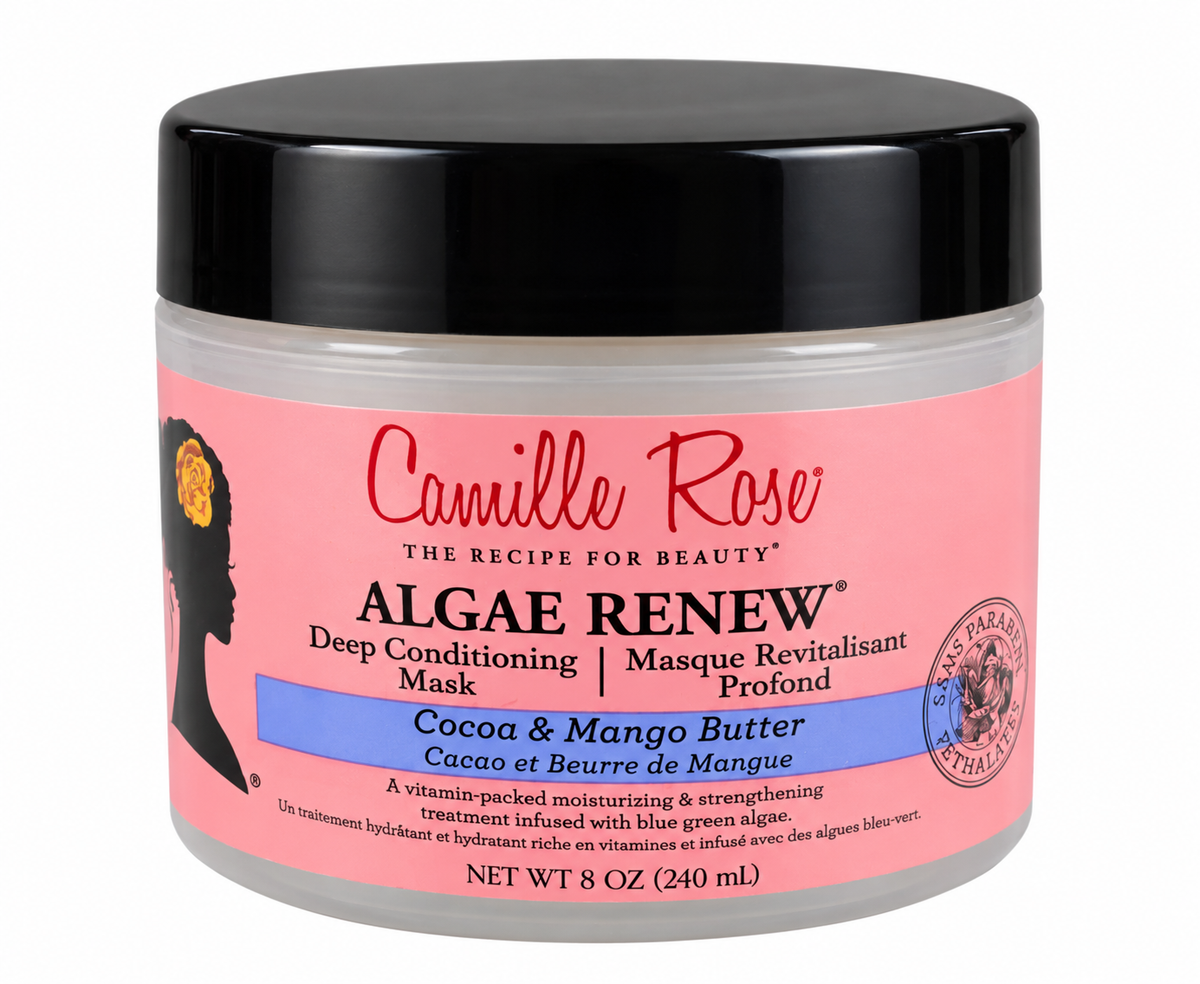 Camille Rose Algae Renew Deep Conditioning Hair Mask – Cocoa & Mango Butter, 8 oz