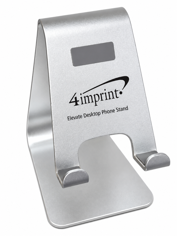Silver Aluminum Desktop Phone Stand – Compact Smartphone Holder