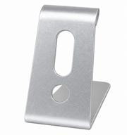 Silver Aluminum Desktop Phone Stand – Compact Smartphone Holder