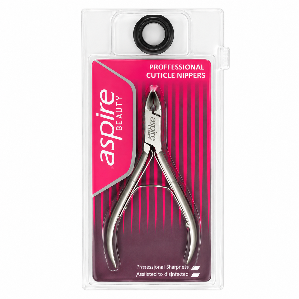 Aspire Beauty Professional Cuticle Nippers, Half Jaw 5mm Stainless Steel