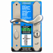 Wright Products VMT115SN Serenade Keyed Mortise Storm Door Lever Lockset – Satin Nickel