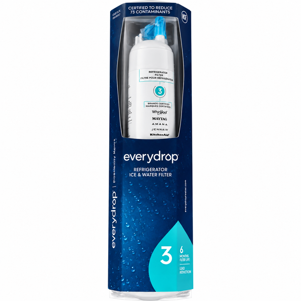 EveryDrop by Whirlpool Refrigerator Ice & Water Filter 3 EDR3RXD1 – Single Pack