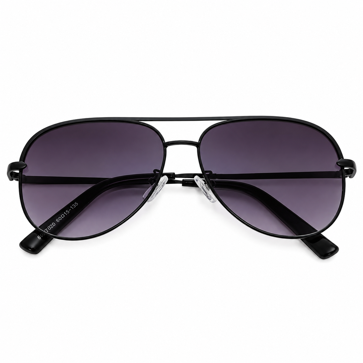 Black Aviator Sunglasses with Gradient Tinted Lenses – Classic Unisex Eyewear