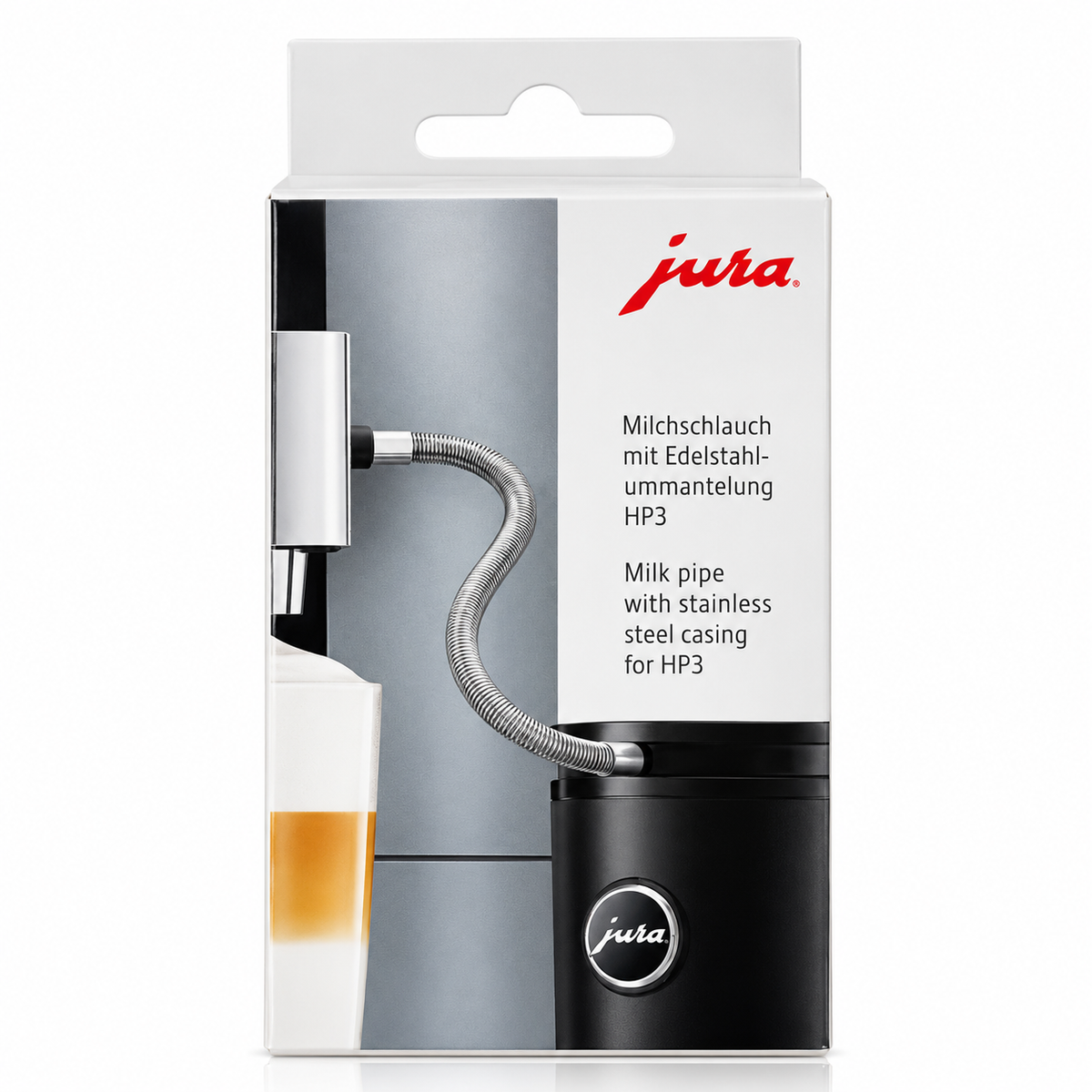 JURA HP3 Milk Pipe with Stainless Steel Casing – 9-Inch Coffee Machine Accessory