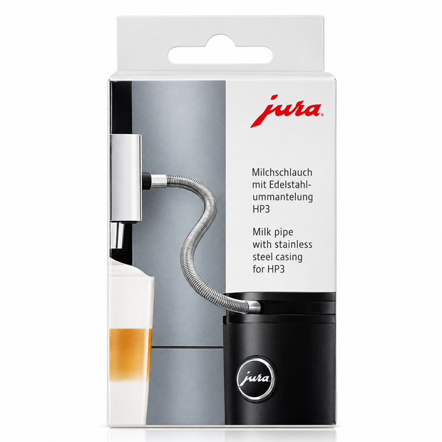 JURA HP3 Milk Pipe with Stainless Steel Casing – 9-Inch Coffee Machine Accessory