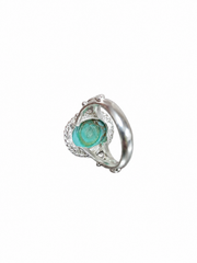 AR Jewellers 925 Sterling Silver Turquoise Statement Ring – Size 6