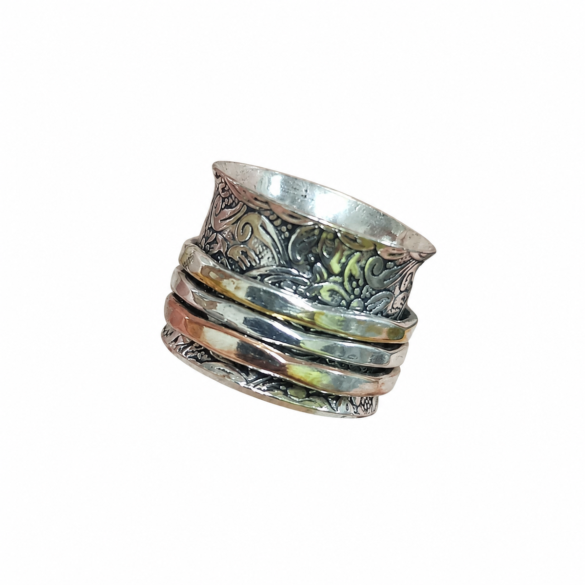 925 Sterling Silver Ornate Spinner Ring – Size 5.5