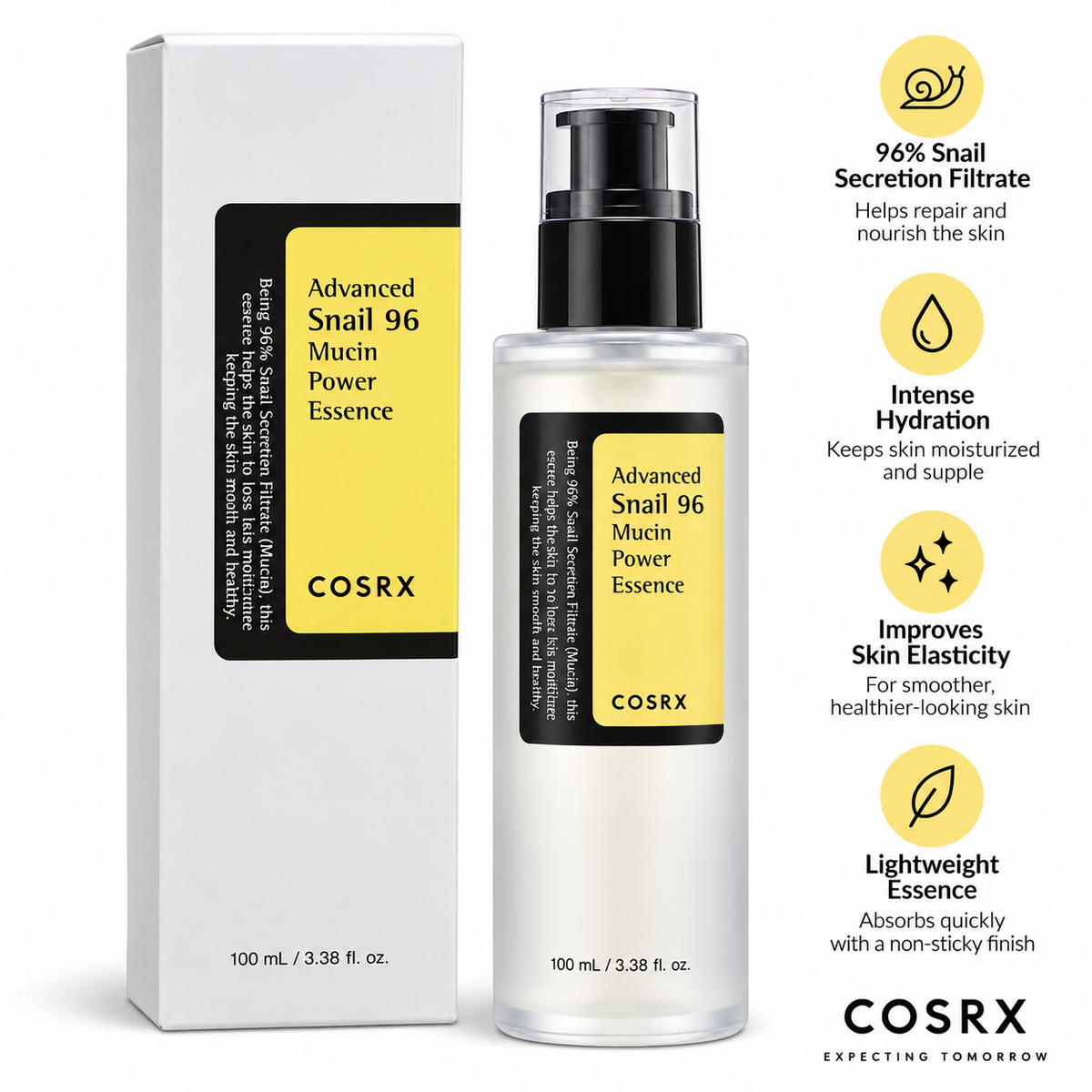 COSRX Advanced Snail 96 Mucin Power Essence 100mL – Hydrating & Repairing Facial Essence