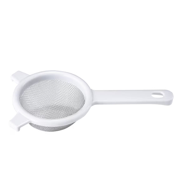 Chef Craft Classic 4-Inch Stainless Steel Fine Mesh Strainer with White Handle