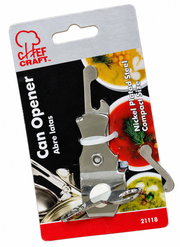 Chef Craft Select Butterfly Can Opener – 4-Inch Nickel-Plated Steel Manual Can Opener