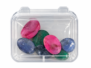 GEMHUB 7-Piece Mixed Loose Gemstone Set – Approx. 100 Ct. Ruby, Emerald & Sapphire Stones for Jewelry Making