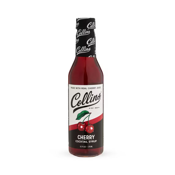 Collins Cherry Simple Syrup with Real Cherry Juice & Real Sugar – 12.7 oz