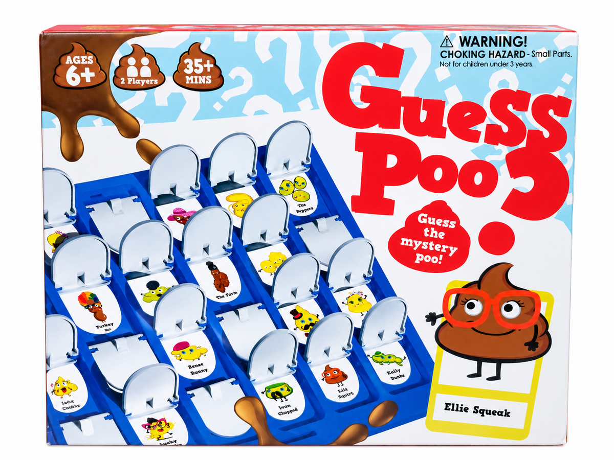 Boxer Gifts Guess Poo? Funny Guessing Board Game for Kids Ages 6+ – 2 Players