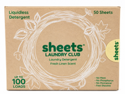 Sheets Laundry Club Fresh Linen Laundry Detergent Sheets – 50 Sheets, Up to 100 Loads