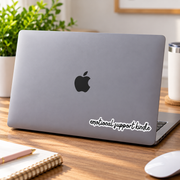 Emotional Support Kindle Stickers (3 Pcs) – Cute Black Script Sticker Pack for Kindle, Laptops & Water Bottles, 3 Inch – Printed on Sheet, Not Die-Cut