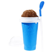 HONBUTY Slush Maker Cup Green – BPA-Free Magic Frozen Smoothies Cooling Cup with Lid & Spoon-Straw