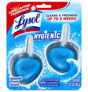 Lysol Hygienic Automatic Toilet Bowl Cleaner – Atlantic Fresh Scent, 2 Blocks, 2.82 oz
