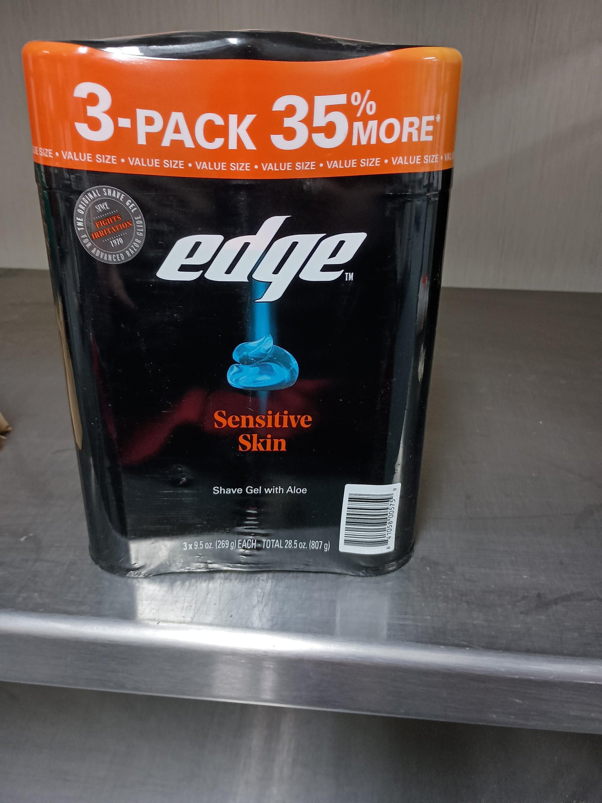 Edge Shave Gel, Sensitive Skin, 9.5 Oz, 3 Ct