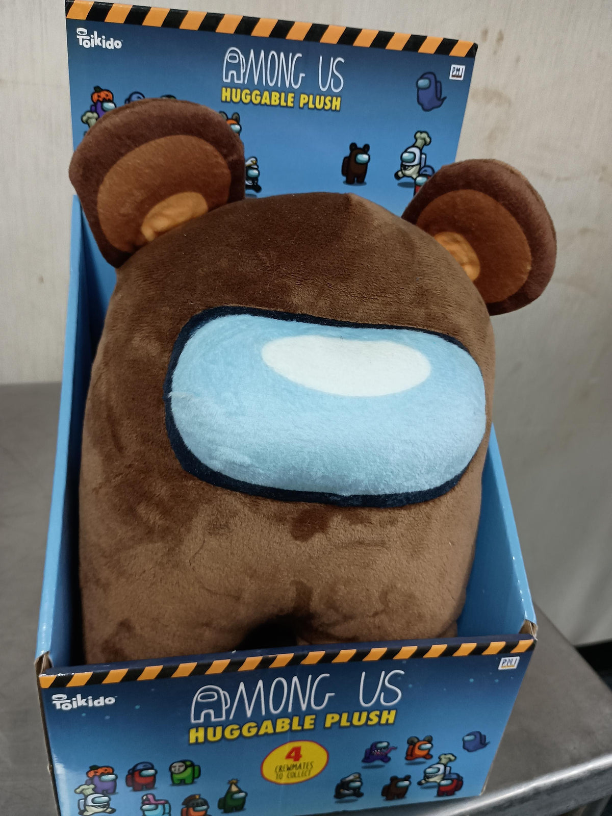 Among Us Huggable Plush Brown Bear Crewmate by Toikido & PMI – Soft Stuffed Character Toy with Display Box