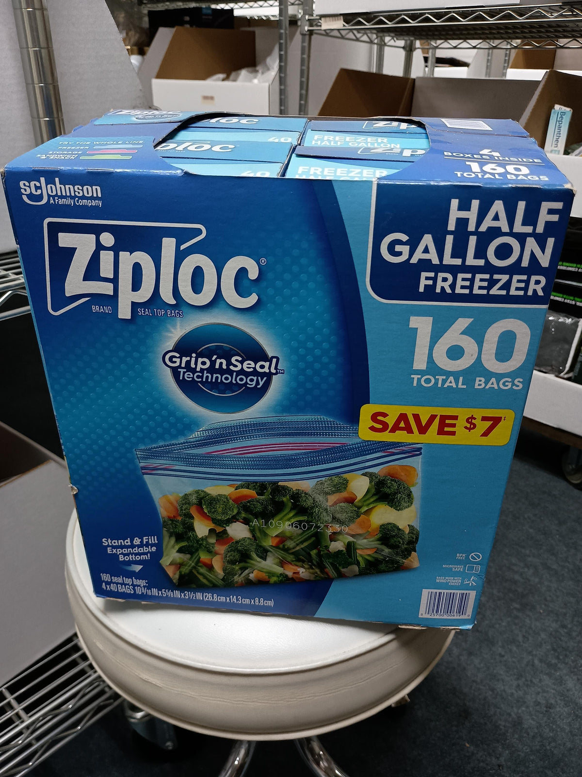 Ziploc Half Gallon Freezer Bags, 160ct