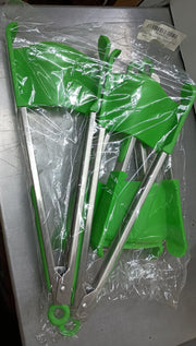 Clever Tongs 2-in-1 Kitchen Tongs & Spatula, Non-Stick Silicone, Heat Resistant, Dishwasher Safe, 4 Pack