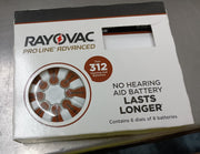 Rayovac ProLine Advanced Size 312 Hearing Aid Batteries, 48 Count