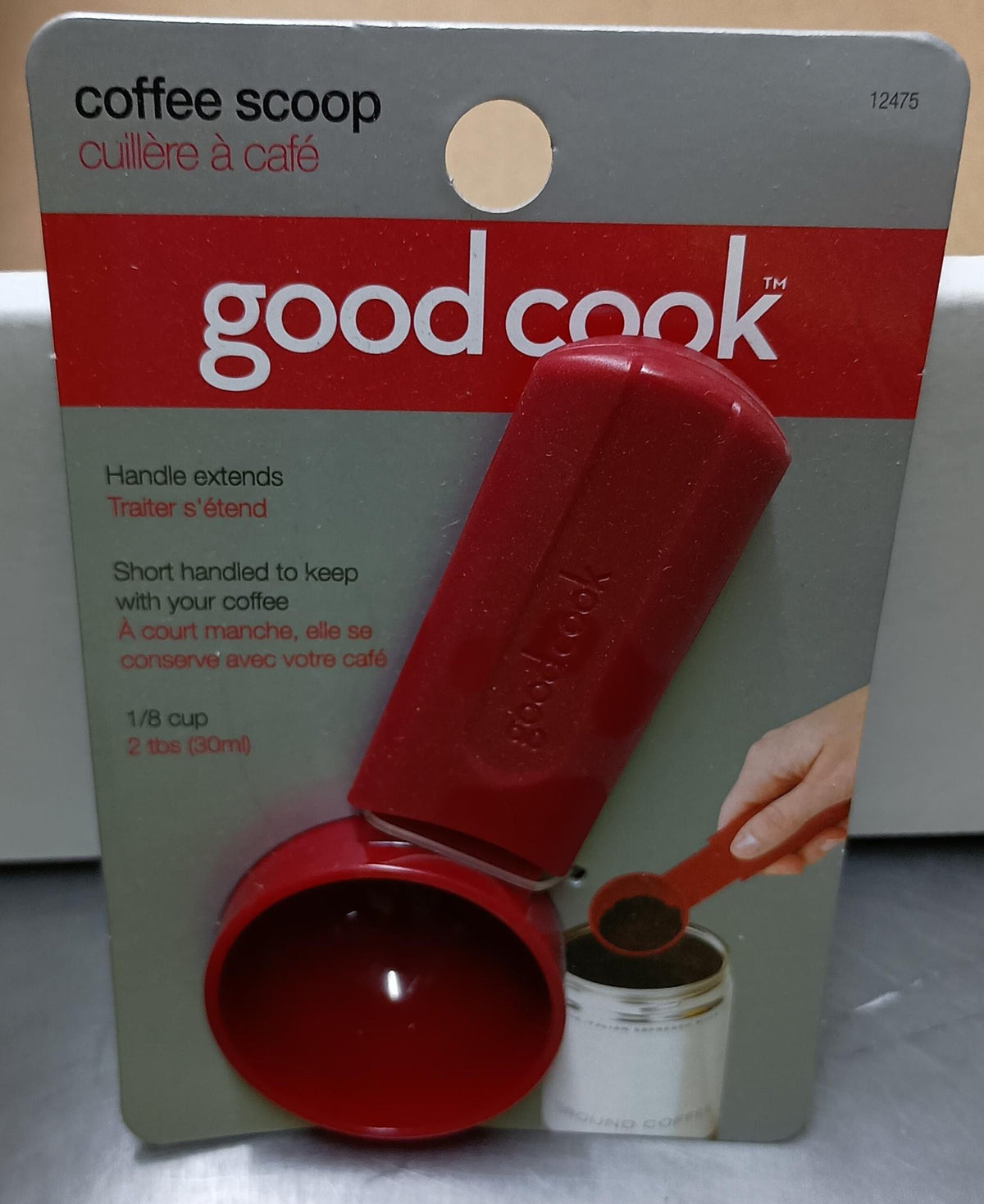 GoodCook Extendable Coffee Measuring Scoop, 2 Tbsp, Red