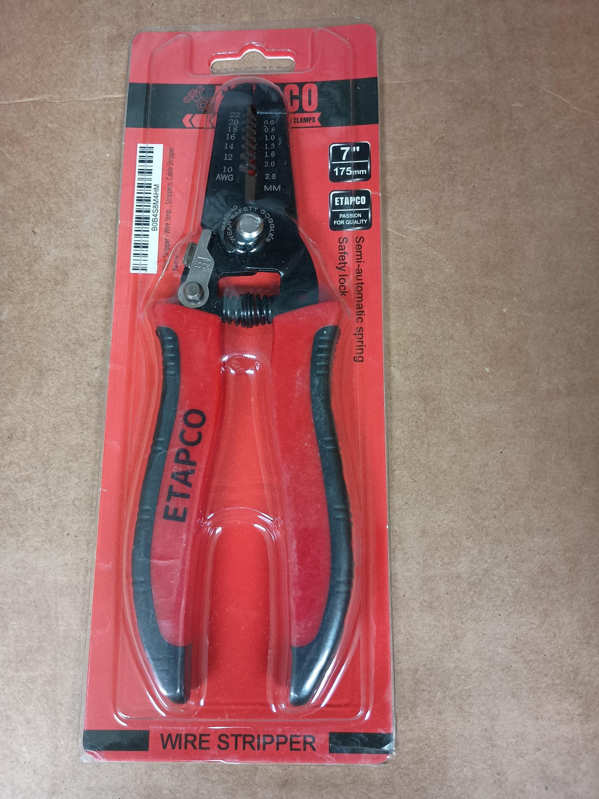 ETAPCO ETWS-07 Wire Stripper & Cutter Multifunction Hand Tool for 10–22 AWG Wire – Red