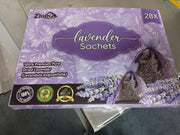 Zidina Natural Dried Lavender Sachet Bags for Drawers & Closets – 28 Pack