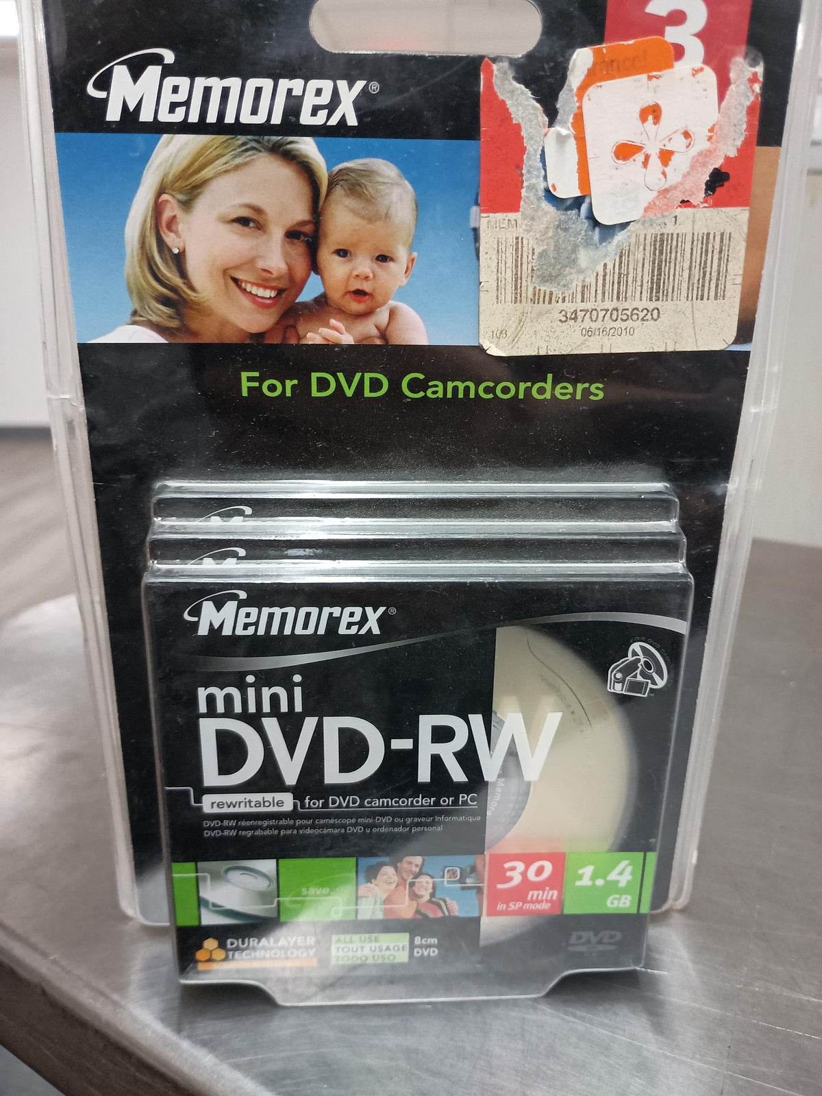 Memorex Mini DVD-RW Rewritable Discs – 1.4GB / 30-Minute, 2x Speed, 3-Pack