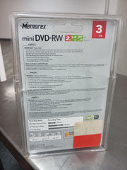 Memorex Mini DVD-RW Rewritable Discs – 1.4GB / 30-Minute, 2x Speed, 3-Pack